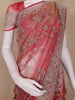 Pink Floral Embroidered Tissue Organza Saree