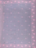 Pink Floral Embroidered Tissue Saree with Scalloped Border - Diadem