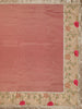 Onion Pink Floral Embroidered Tissue Saree with Sequins Designer Border