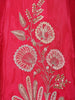 Pink Floral Embroidered Tissue Silk Palazzo Suit