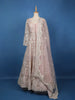 Pink Floral Embroidery Net Lehenga