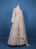 Pink Floral Embroidery Net Lehenga