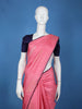Pink Floral Motif Woven Pure Kanchipuram Silk Saree