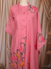 Pink Floral Painted Cotton Salwar Suit with Dupatta