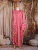 Pink Floral Painted Cotton Salwar Suit with Dupatta