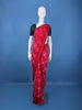 Pink Floral Print Chiffon Saree