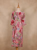 Pink Floral Print Design Cotton Kurti
