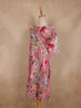 Pink Floral Print Design Cotton Kurti