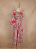 Pink Floral Print Design Cotton Kurti