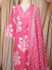 Pink Floral Printed Cotton Salwar Suit