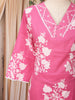 Pink Floral Printed Cotton Salwar Suit