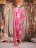 Pink Floral Printed Cotton Salwar Suit