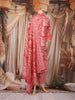 Pink Floral Printed Cotton Salwar Suit