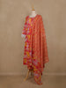 Pink Floral Printed Cotton Salwar Suit With Dupatta