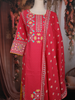 Pink Floral Printed Cotton Salwar Suit with Dupatta