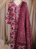 Pink Floral Printed Cotton Salwar Suit with Dupatta