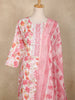 Pink Floral Printed Cotton Straight Cut Salwar Suit with Dupatta