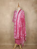 Pink Floral Printed Cotton Straight Cut Salwar Suit with Dupatta