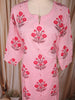 Pink Floral Printed Cotton Straight Cut Salwar Suit with Dupatta