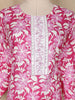 Pink Floral Printed Cotton Straight Cut Salwar Suit with Dupatta