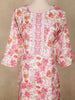 Pink Floral Printed Cotton Straight Cut Salwar Suit with Dupatta