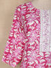 Pink Floral Printed Cotton Straight Cut Salwar Suit with Dupatta