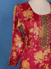 Pink Floral Printed Crepe Palazzo Suit