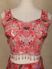 Pink Floral Printed Design Crepe Bridesmaids Lehenga