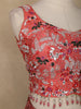 Pink Floral Printed Design Crepe Bridesmaids Lehenga
