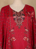 Pink Floral Printed Design Crepe Kaftan Suit