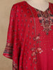 Pink Floral Printed Design Crepe Kaftan Suit