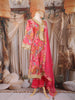 Pink Floral Printed Design Tissue Silk Anarkali Salwar Suit