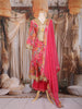 Pink Floral Printed Design Tissue Silk Anarkali Salwar Suit