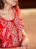 Pink Floral Printed Kaftan-style Crepe Salwar suit