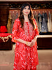 Pink Floral Printed Kaftan-style Crepe Salwar suit