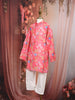 Pink Floral Printed Kids Kurta Set