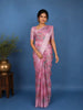 Pink Floral Printed Semi Tissue Saree