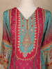 Pink Floral Printed Synthetic Salwar Suit