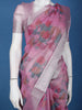 Pink Floral Printed Semi Tissue Saree