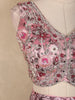 Pink Floral Printed and Sequins Embroidered Design Chiffon Bridesmaids Lehenga