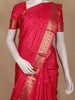 Pink Floral Woven Pure Kanchipuram Silk Saree With Zari Border