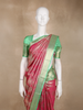 Pink Floral Woven Pure Kanchipuram Silk Saree with Zari Border