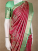 Pink Floral Woven Pure Kanchipuram Silk Saree with Zari Border