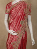 Pink Floral Zari Woven Design Tissue Banarasi Designer Saree with Heavy Designer Border