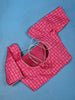 Pink Geometric Design Banarasi Silk Readymade Blouse