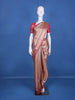 Pink Diamond Waffle Design Semi Tissue Saree