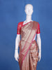 Pink Diamond Waffle Design Semi Tissue Saree