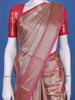 Pink Diamond Waffle Design Semi Tissue Saree