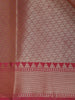 Pink Diamond Waffle Design Semi Tissue Saree