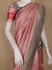 Pink Geometric Design Semi Tussar Silk Saree